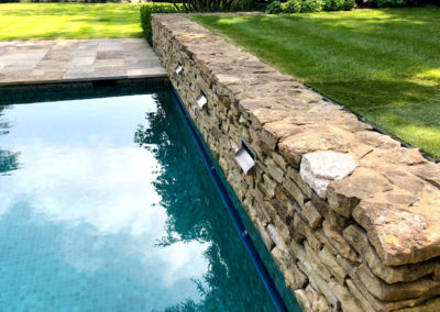 Poolside wall